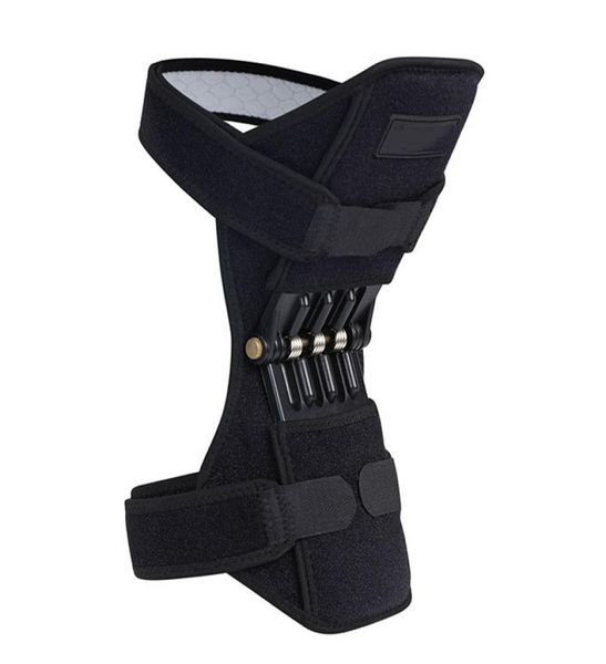 

1pc breathable nonslip lift joint support knee pads powerful rebound spring force knee3432953, Black;gray