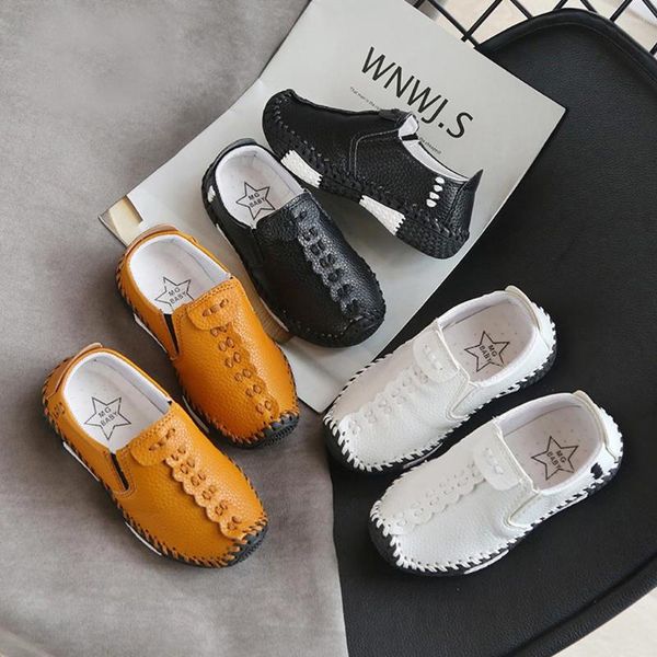 

athletic shoes 2023 fashion sneakers children big kids girls boys soft leather casual flats kids designer shoes, Black
