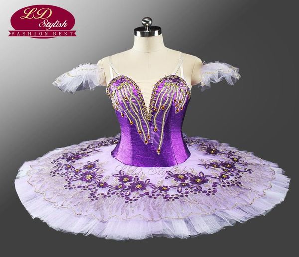 

purple professional tutu classical ballet tutu grils stage ballerina costume dancewear ld00494558019, Black;red