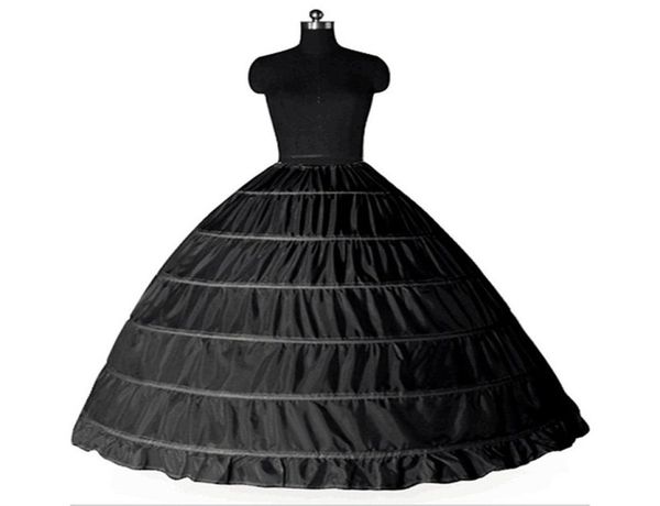 

ball gown large black petticoats new arrival white 6hoops bride underskirt formal dress crinoline plus size wedding accessories f3705750