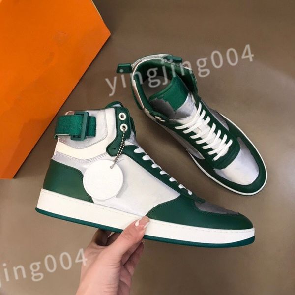 

2023 new luxurys men leather sneakers leather flat trainers lace-up casual shoes outdoor runner trainers sport shoes rd0810, Black