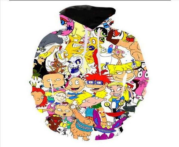 

mens womens designer hoodies s reflective cartoons collage 80s/90s 3d print hoodie fashion solid fog hoodies asian size s-7xl3592611, Black