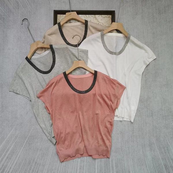 

women's knits tees naizaiga 40 linen 30 silk lcyocell oneck loose fitting red white gray apricot women pullovers sweater tshirt qwx285