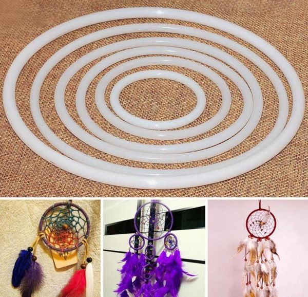 

6cm11cm16cm20cm25cm diameter round wooden plastic hoop ring diy craft tools diy dreamcatcher accessory4496350, Black