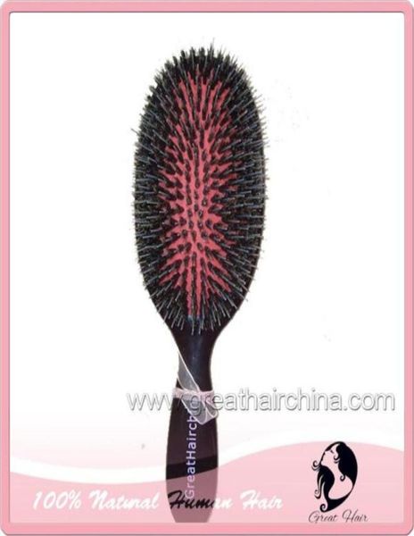 

fashion professional boar bristle hair brushcomb 1pc16981308614646, Silver