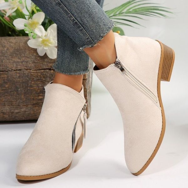 

boot 's ankle autumn low heel work platform ladies solid color high heels shoes 2023 winter fashion casua 230810, Black