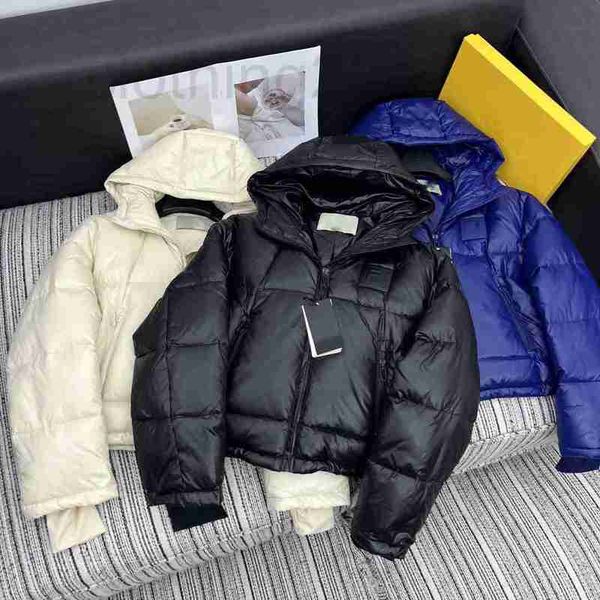 

women's down & parkas designer 2023 autumn and winter new emblem f decorated with warm fashion slim hooded coat for women h4ks, Black