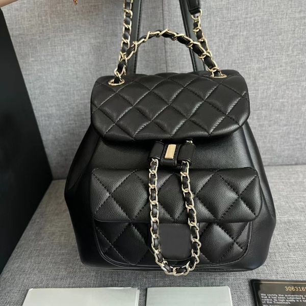 

7a+ designer mini backpack style duma quilted leather handbags 23cm high imitation woman purses with box