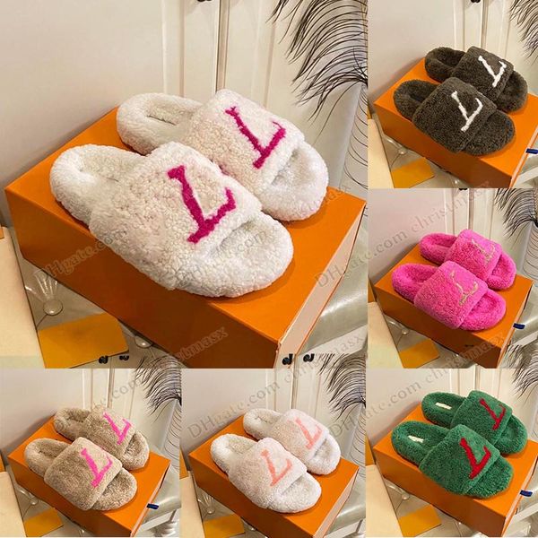

brand r fluffy fur slippers sandals for woman flat platform fuzzy slides beige pink white orange black women winter famous outdoor femme hou