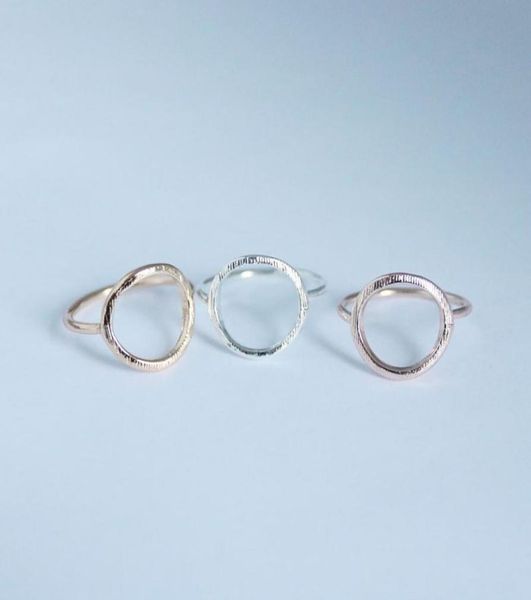 

simple brushed silver color karma circle rings for women trendy round party wedding band jewelry durable rings bijoux r0275092610