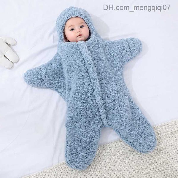 

pajamas baby sleeping bag cute newborn sleeping bag baby plush cotton cover super soft fluffy wool soft bedding z230811, Blue;red