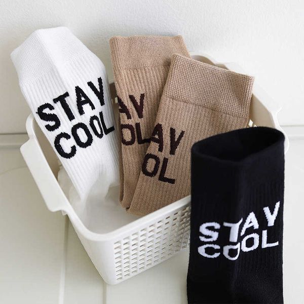 

stay cool trendy brand european niche design trendy socks for men's summer pure cotton sports mesh red mid length socks, Black;white