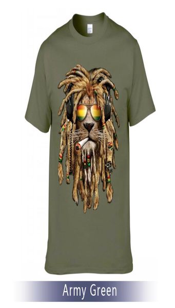 

bobmarley lion smoking tshirt rastalionsmokingfashion cotton and oneck tee7850339, White;black