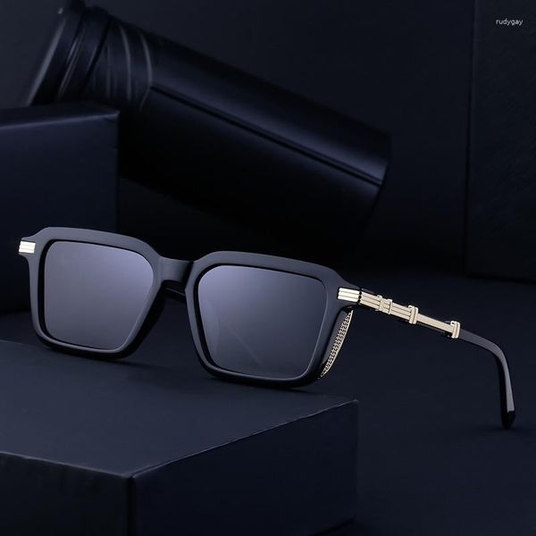 

sunglasses doisyer fashion custom designer est man and women metal square steampunk686, White;black