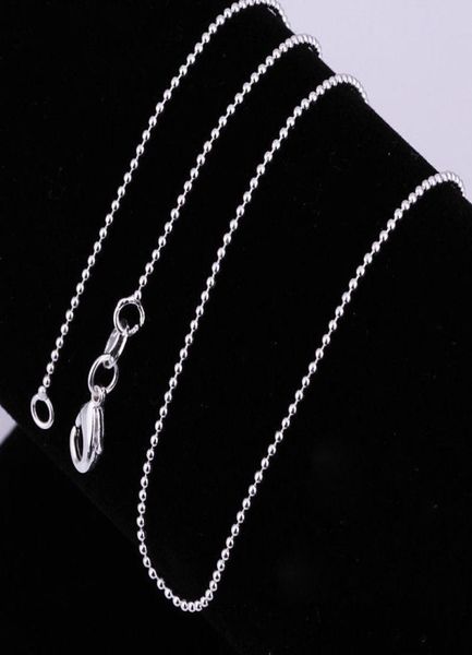 

100pcs lot 925 sterling silver ball bead chains necklace chains jewelry 16303882839