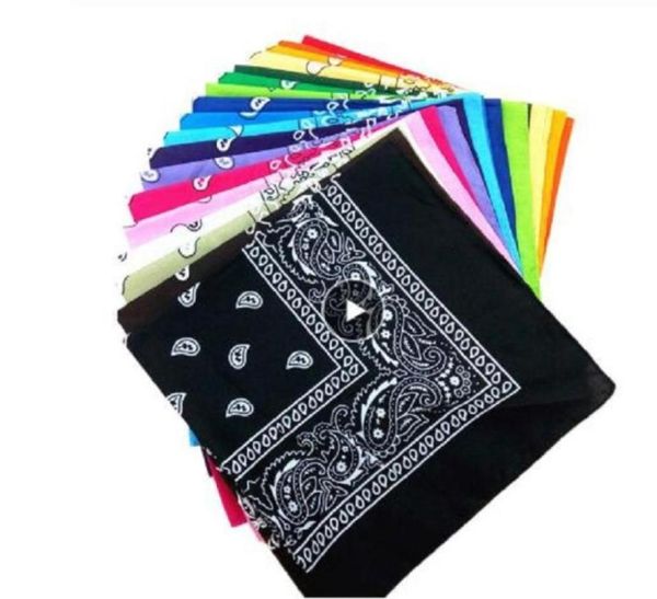

outdoor bandana square scarf 55cm55cm black red paisley headband printed yo3461071