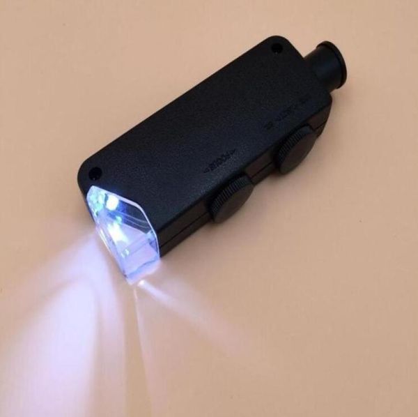 

60x100x illuminated zoom pocket microscope with led light glass microscope lupas de dumento loupe 201771062971868636