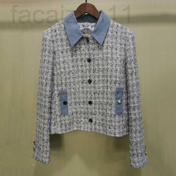 

women's jackets designer c family french short coat 2021 spring/summer new commuter straight tube tweed cfpve00204 jloz, Black;brown