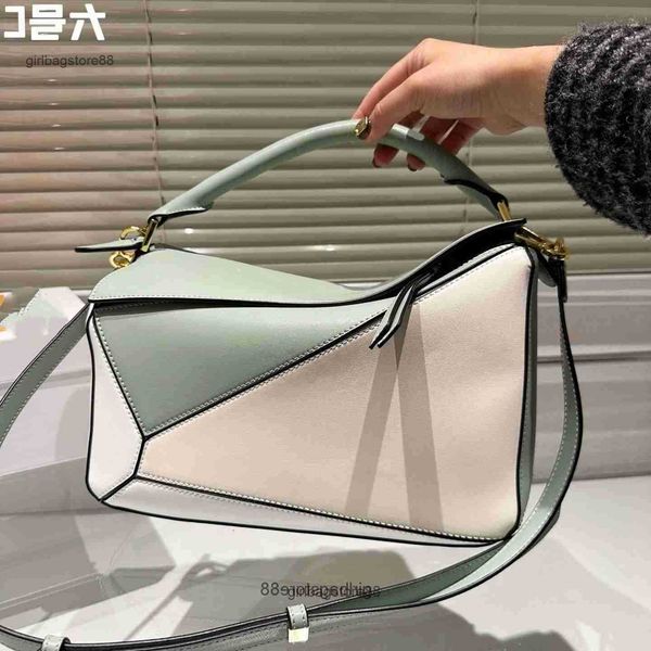 

lowe bag spain lowe diamond colored girl lady puzzle wide bag shoulder designer embroidery bags geometric strap spliced high capacity commut