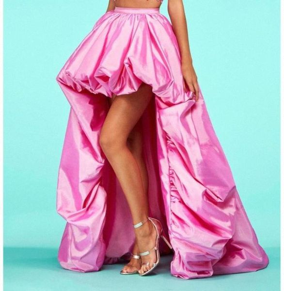 

new taffeta high low bubble skirt 2020 custom made women maxi skirts party prom long maxi skirt jhmb2836265, Black