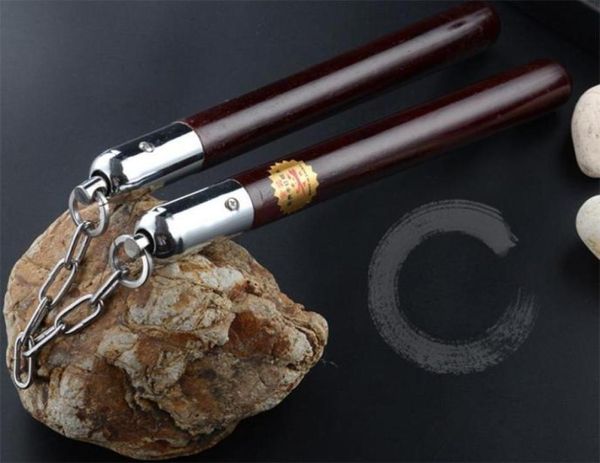 

wholewooden nunchakus rope steel chain sponge nunchakus actual combat show martial arts supplies performance props allsteel 8179777522655