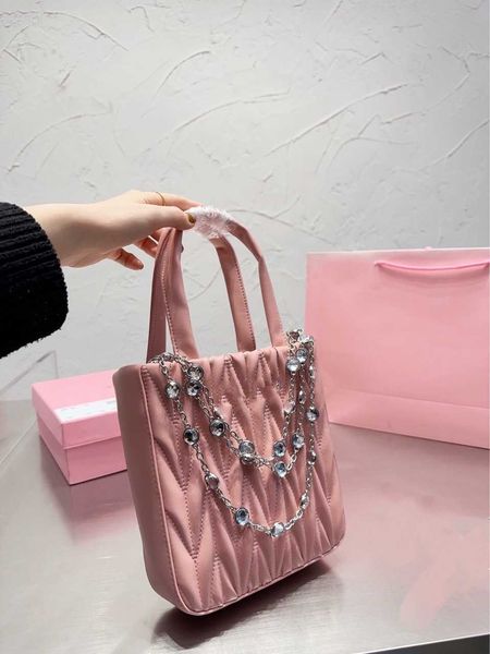 

spring 23 designer ladies muimui early bags for new mini pleated bag mini handbag water diamond chain music score bag single shoulder obliqu