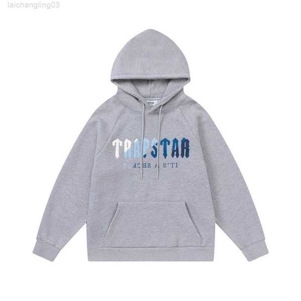 

men's tracksuits casual embroidered men women hoodie trapstar london shooters hooded tracksuit designer sportswear crku, Gray