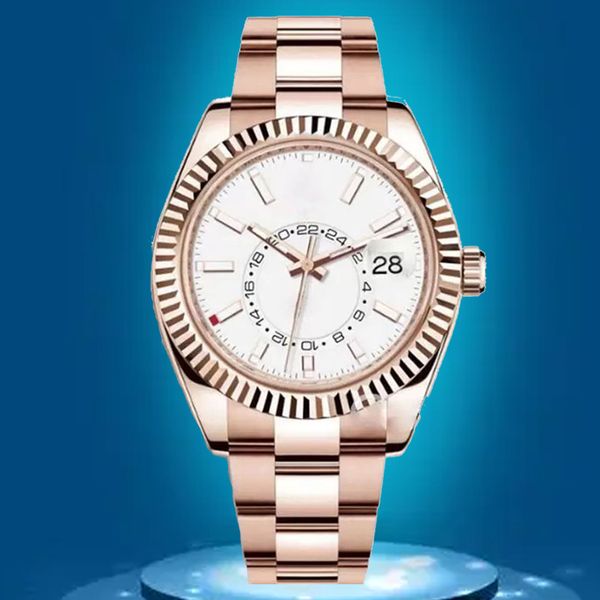 

watches mens watch 41mm automatic machinery stainless steel waterproof luminous montre homme watch male watches skydweller 2813 movement dhg, Slivery;brown