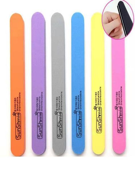 

nail art tools sponge file color nails polish strips 7 colors optional2876692