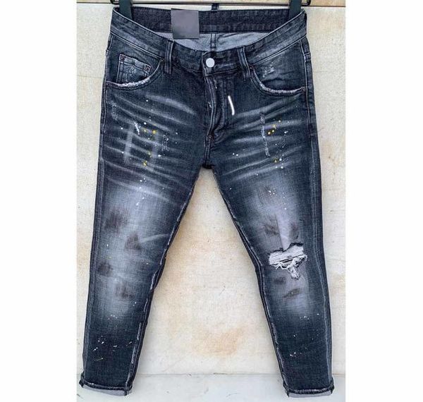 

mens rips stretch black jeans fashion slim fit washed motocycle denim pants panelled hip hop trousers hjhj27692636, Blue