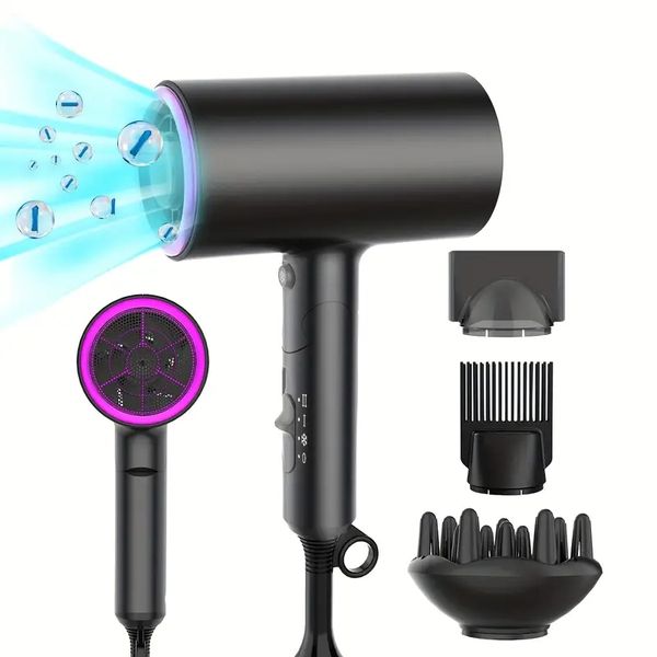 

1800w professional hair dryer - get salon-quality blowouts with negative ionic technology & nozzles