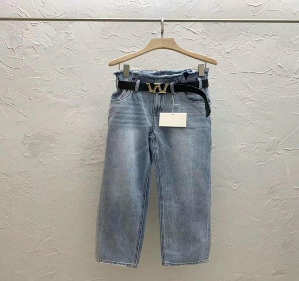 

women039s jeans 2021 fashion classic trendy brand luxry design women high waist thin straight tube light blue hole denim pants 4617993