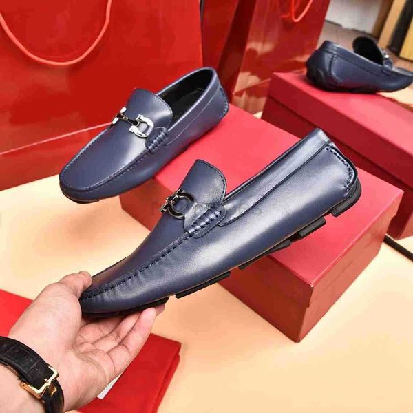 

shoes men's classic comfortable flats fashion party wedding dress shoes men brand designer genuine leather outdoor casual loafers size, Black