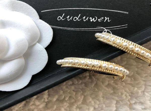 

3cm hoop earring c dangle fashion jewelry pearls hoops stamped earings accessories8077276, Silver