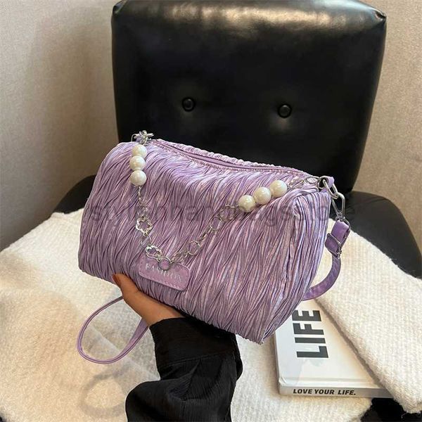 

shoulder bags small fold bag women's bag 2023 summer solid fresh underarm bag fashion casual shoulder bag chain crossbody bagstylishhan