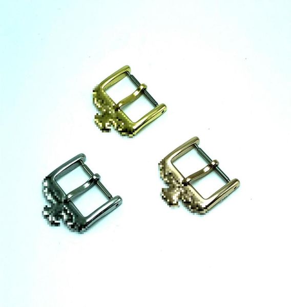 

whole famous brand master dating clown series polished stainless steel strap belt buckle pin buckle clasp accessories 18mm5429802, Black;brown