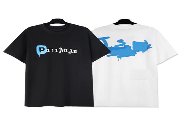

designer of luxury t-shirt brand s angel t shirt pa clothing spray letter short sleeve spring summer tide men and women tee 2022s-xl5347254, White;black