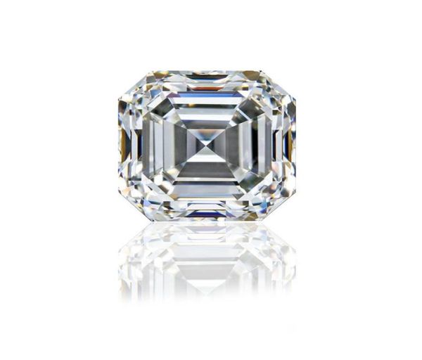 

015ct60ct3mm105mm asscher cut with certificate df color vvs clarity synthetic lab diamond moissanite stone 3ex cut loose d6228383, Black