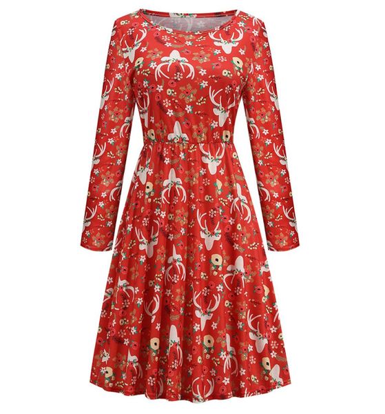 

christmas dress plus size women039s dresses ladies comfortable loose party holiday show long sleeves3798517, Black;gray