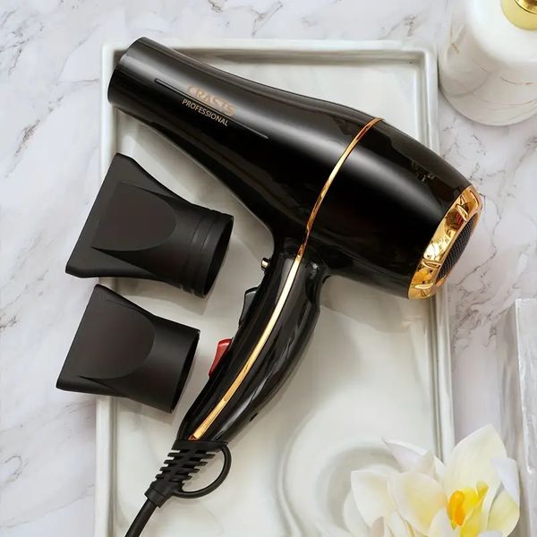 

powerful electric hair dryer - quick dry, nozzle diffuser, perfect for home & salon use