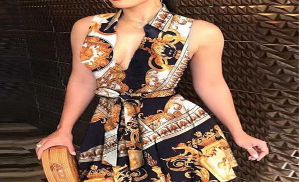 

retail designer womens dresses elegant chain print shirt dress ladies vneck bandage button vintage party dress vestidos blouse cl2200174, Black;gray