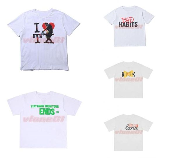 

mens designer t shirt streetwear men women big v hip hop short sleeve letter printing tees size sxl5749759, White;black