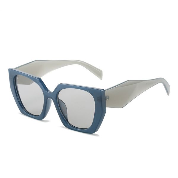 

Designer Retro Vintage Polarized Square Sunglasses Eyewear Goggle for Mens Womens Luxury Sun Glasses UV400 Anti-reflection Full Frame Summer Sports Blue Clear Gray