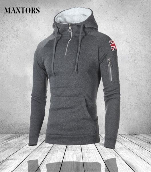 

fashion mens zipper hoodies hip hop sweatshirt autumn british flag men patchwork hooded tracksuit male hoody brand clothing 3xl 201007447, Black