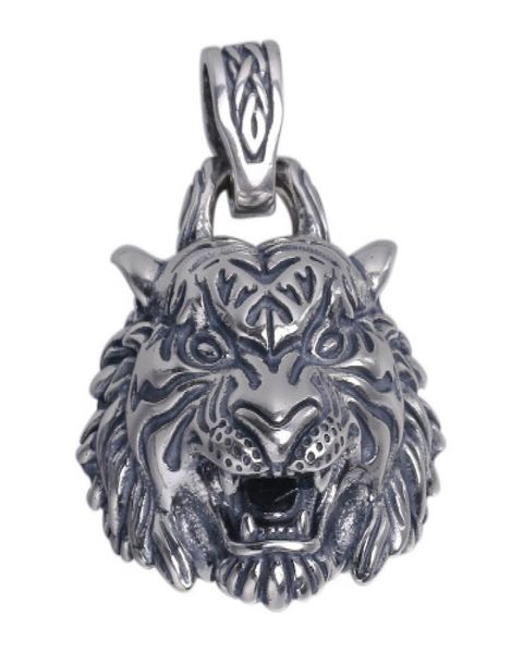 

925 sterling silver high details tiger pendant mens biker punk pendant8043864