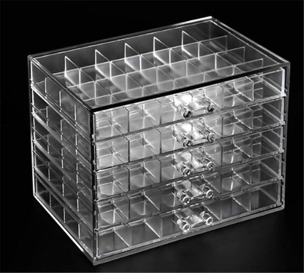

120 grids deskstorage box excellent acrylic nail polish rack nail accessories holder applicable to nail jewelry display d2406963515, Silver