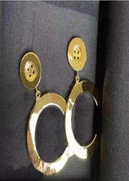 

fashion gold buttons earrings aretes for women party wedding lovers gift jewelry engagement with box nrj5016539, Golden