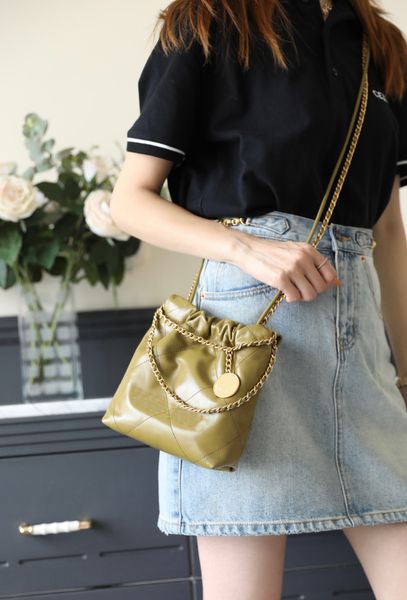 

10a crossby shoulder bag women's quality double flap bag designer 25cm real leather caviar lambskin classic all black purse quilted han