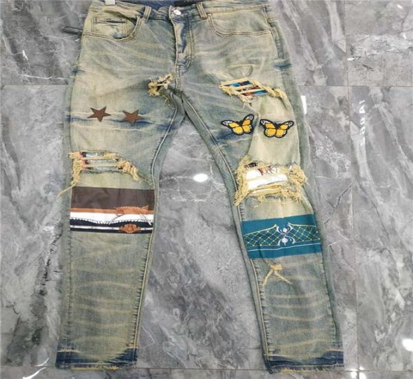 

luxurys designer mens design slimleg jeans zipper vintage fashion mens jeans slim motorcycle biker jeans mens hip hop pants w28w9838955, Blue