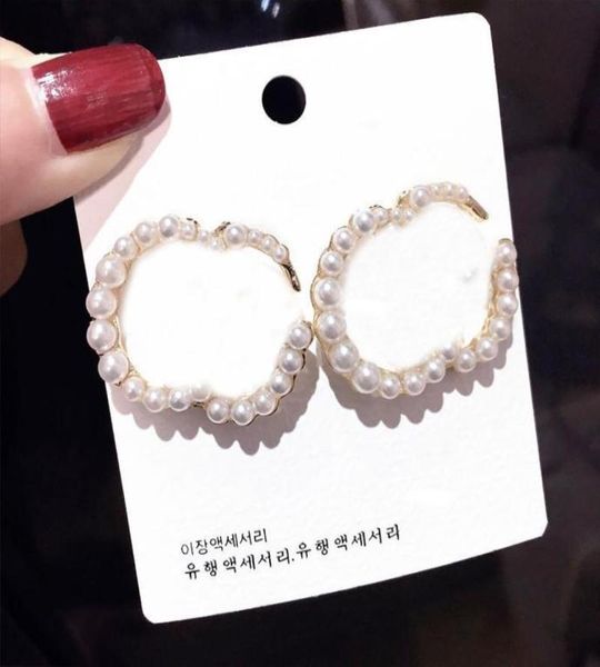 

fashion pearl alphabet earrings ladies letters earrings women vintage studs earrings jewelry accessories party anniversary gift1833099, Golden